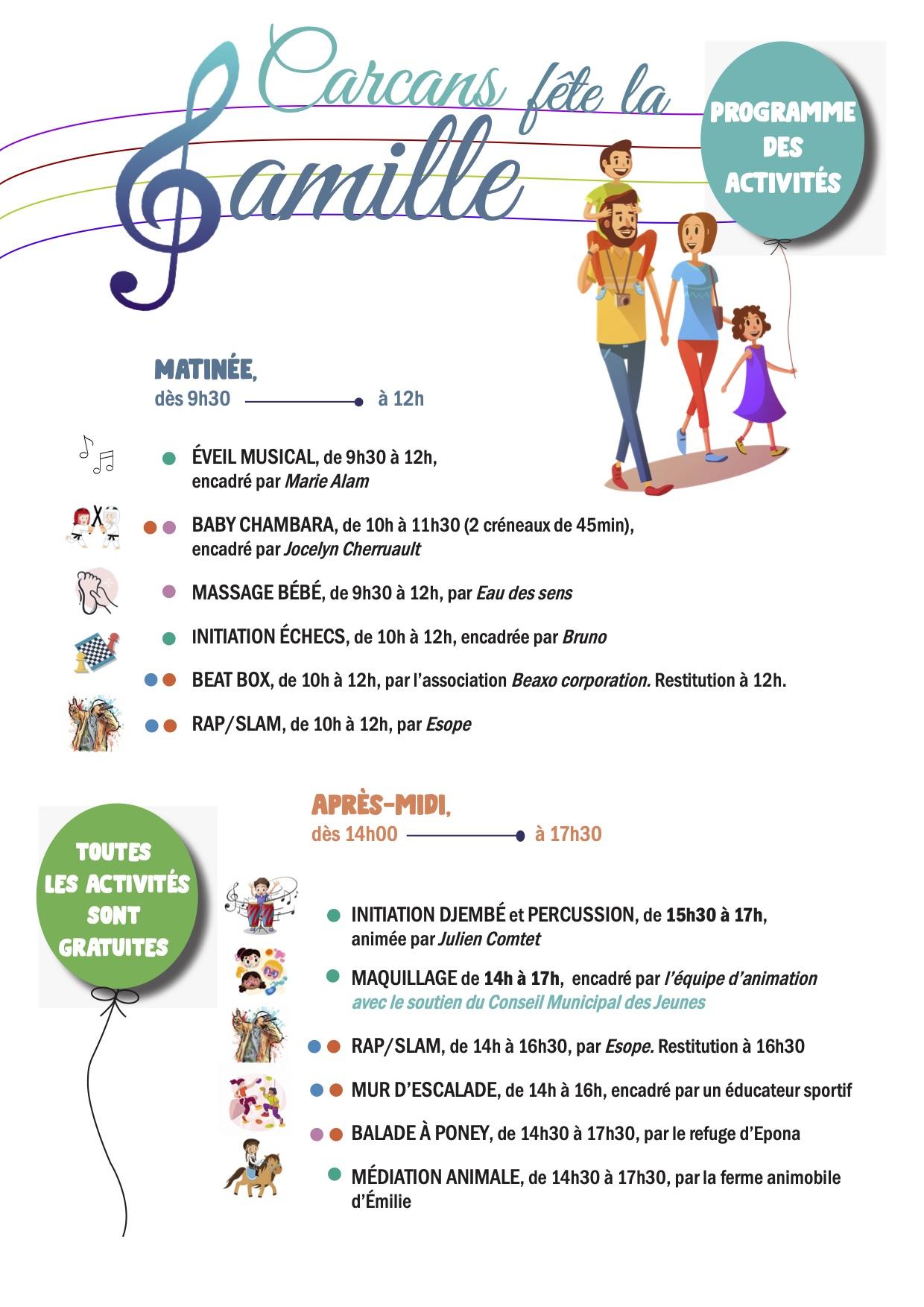 Affiche et prog carcans famille 25 1