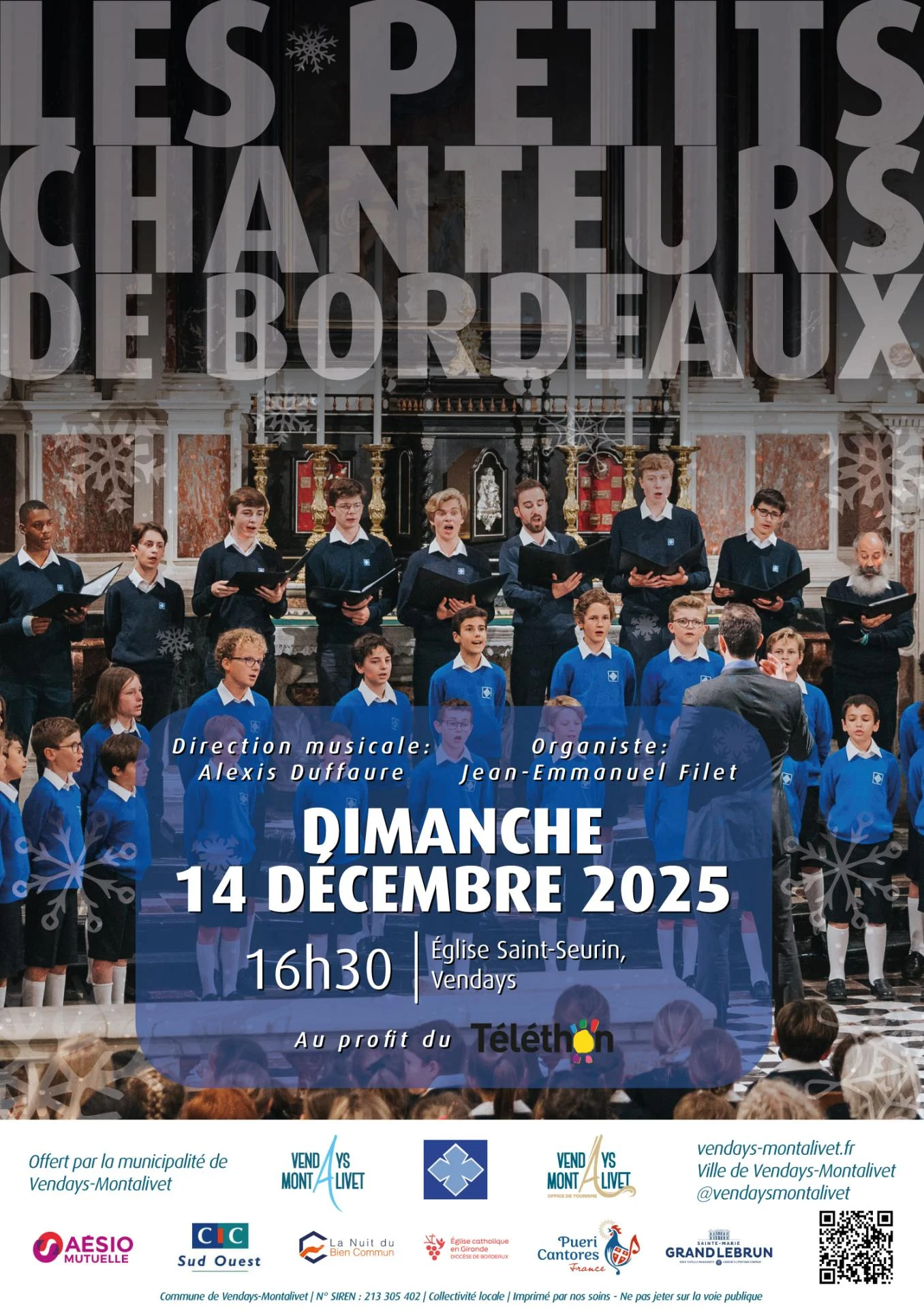 Affiche petits chanteurs de bordeaux 14 de cembre 2025
