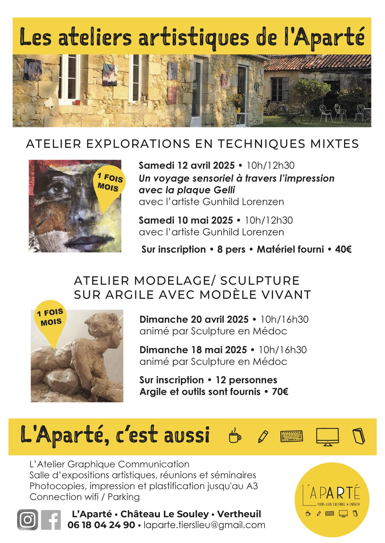 Avril mai 2025 l aparte ateliers