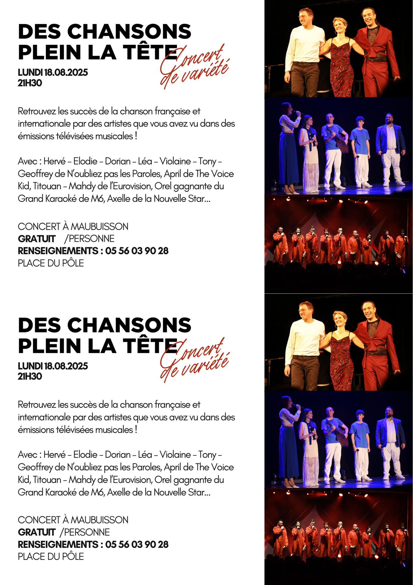 Des chansons plein la te te